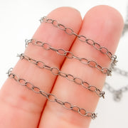 Oxidized Hammered Cable Chains